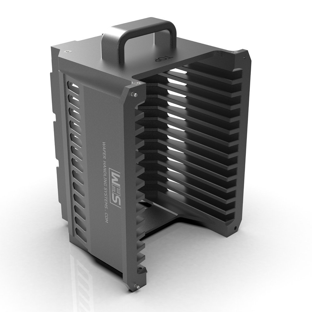 Process aluminum cassette BI-PITCH  13 slot flat slot-/thin wafer (WHS-M1) 100 mm (4") with Handle Process aluminum cassette BI-PITCH  13 slot flat slot-/thin wafer (WHS-M1) 100 mm (4") with Handle