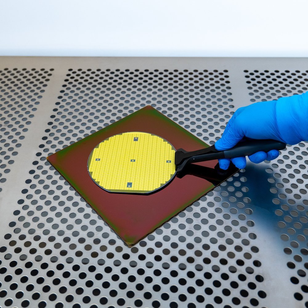 Mechanical wafer pick edge grip with spatula (WHS-G2) 150 mm Mechanical wafer pick edge grip with spatula (WHS-G2) 150 mm